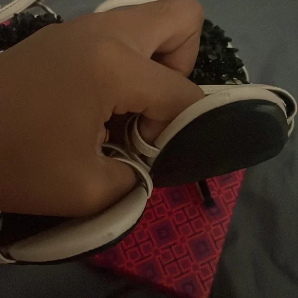 Zara Pink Black Bead and Crystal Strappy High Heel Sandals - Picture 9 of 17